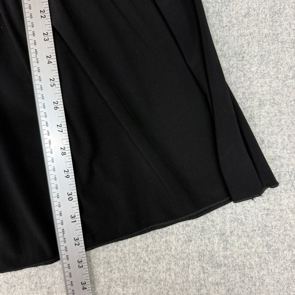 Claudia Richard Tiered Maxi Skirt 1X Black Elastic Waist Stretch Jersey USA Made - Picture 4 of 9